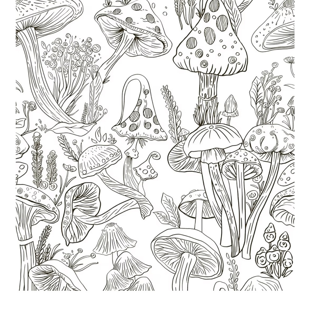 Mushroom Pattern Art Print wallpaper 8 rolls